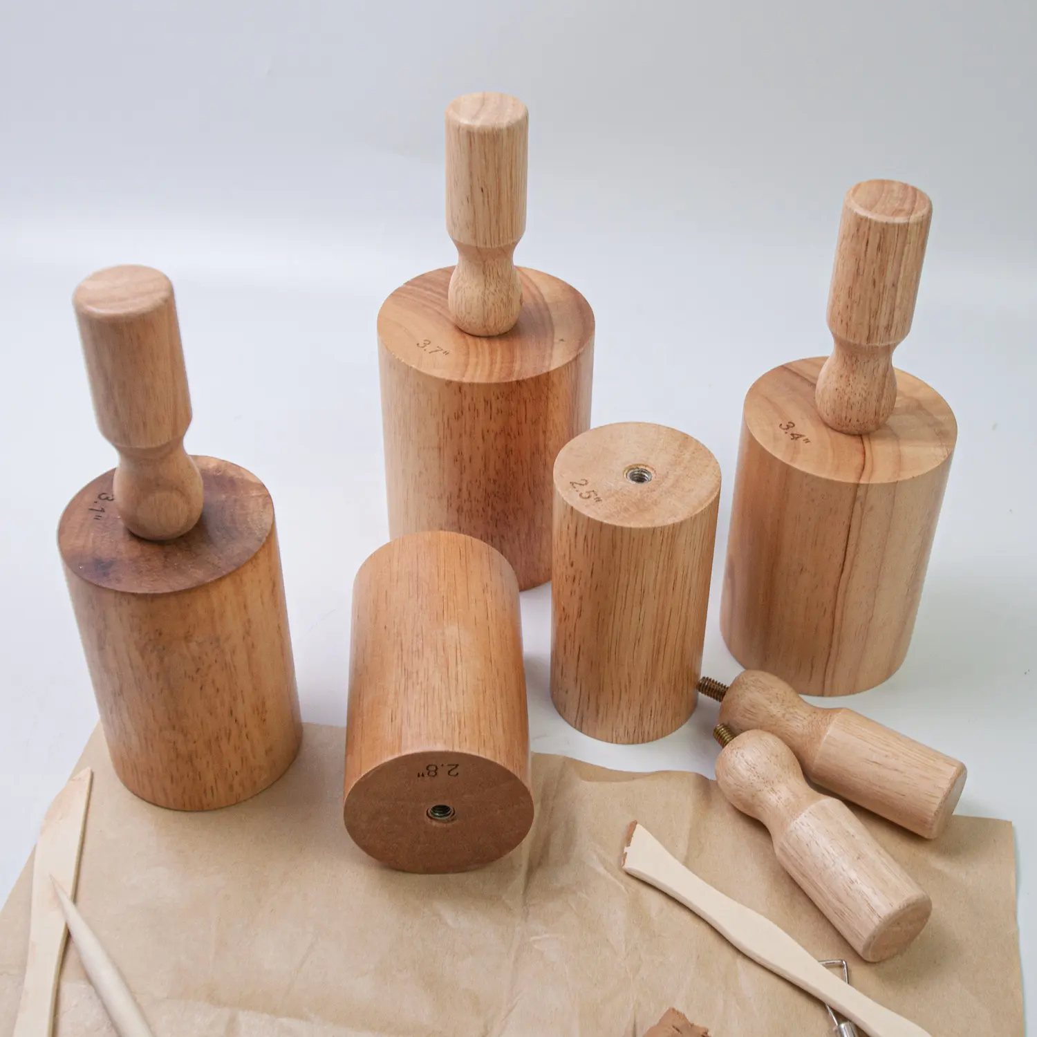 Holz-Töpferstempel Set