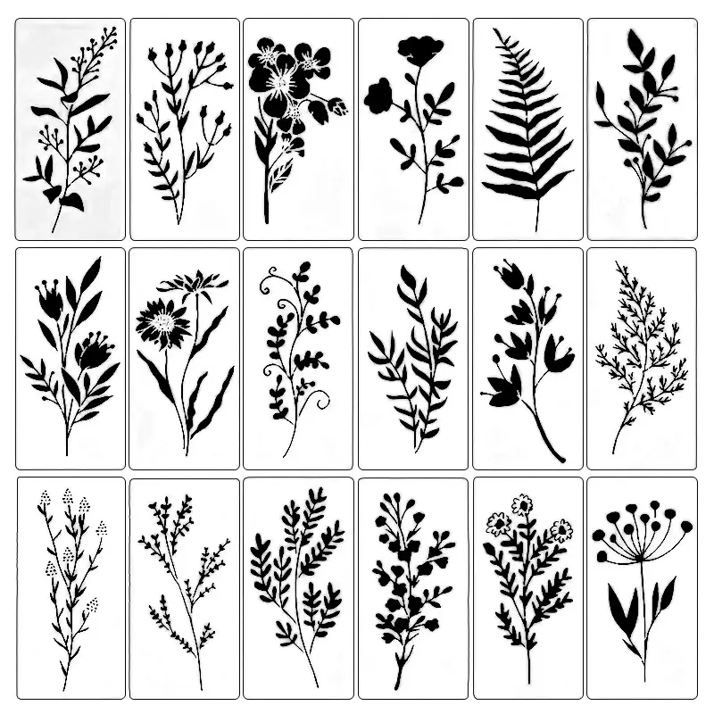 Florales Schablonen-Set
